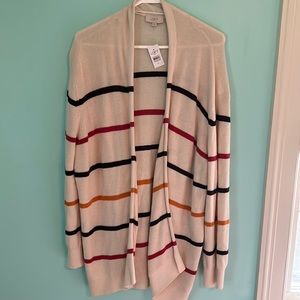 Loft Outlet long striped cardigan
